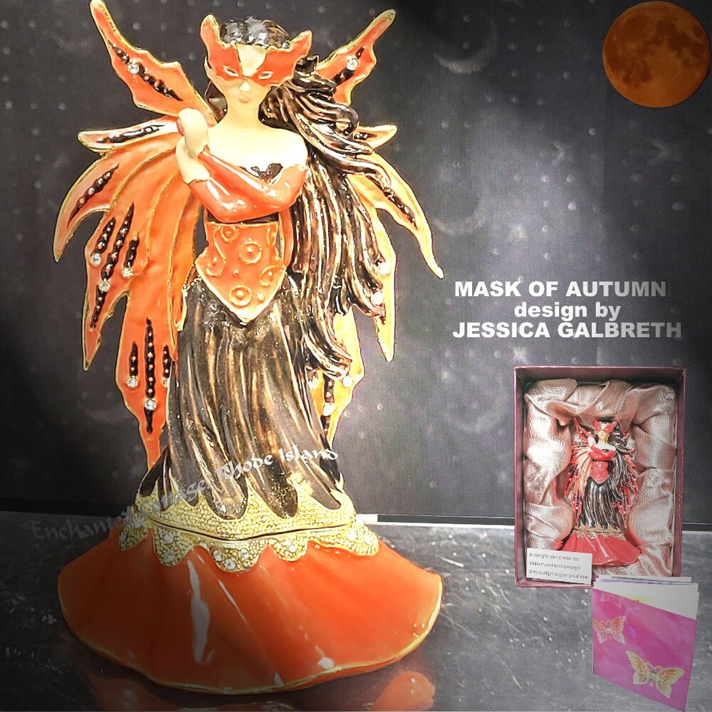 Jessica Galbreth 𝗠𝗔𝗦𝗞 𝗢𝗙 𝗔𝗨𝗧𝗨𝗠 Signed PacificGiftware Trinket Box NIB